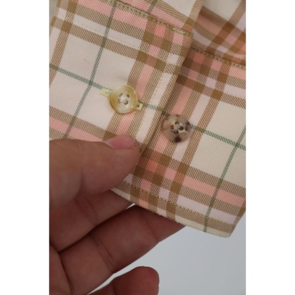 Vintage Burberry London mens XXL long sleeve button down shirt check plaid - Picture 2 of 13